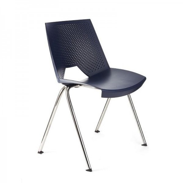 Strike chair with gray epoxy structure and black plastic shell